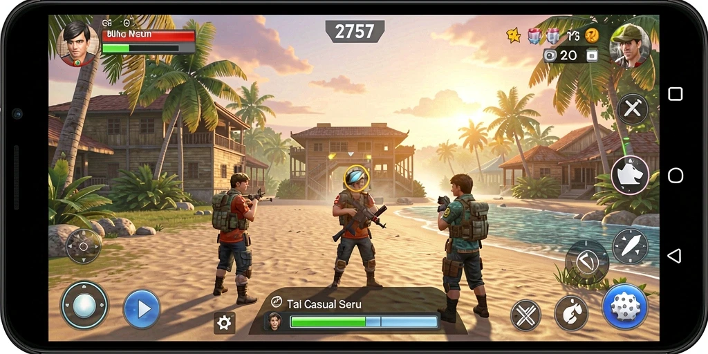 Tampilan gameplay seru dan menantang di 2757.