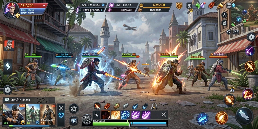 Tampilan gameplay ASIA200 yang menyenangkan dan penuh strategi.
