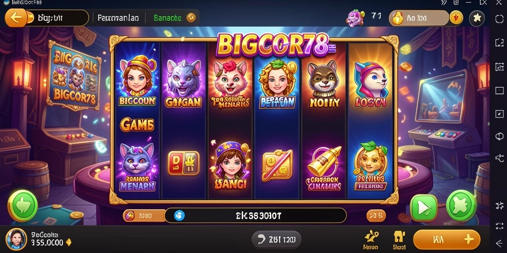 Tampilan gameplay menarik dari BIGCOR78 yang menunjukkan slot in action.
