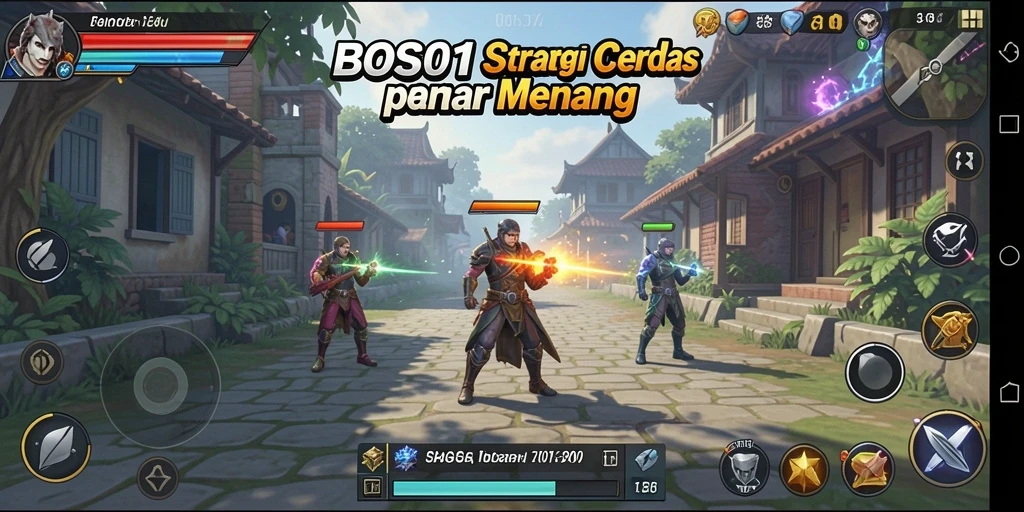 Tampilan menarik dari gameplay penuh strategi di BOS01.