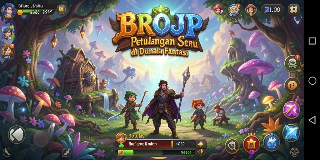 Gameplay BROJP yang menampilkan petualangan spektakuler di dunia fantasi.