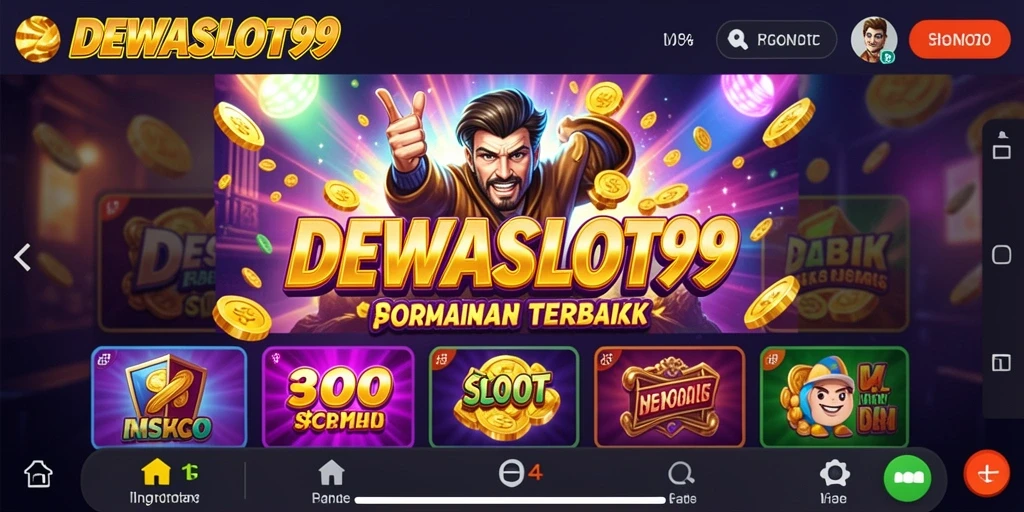 Tangkapan layar utama DEWASLOT99 menampilkan gameplay seru dan grafis menawan.