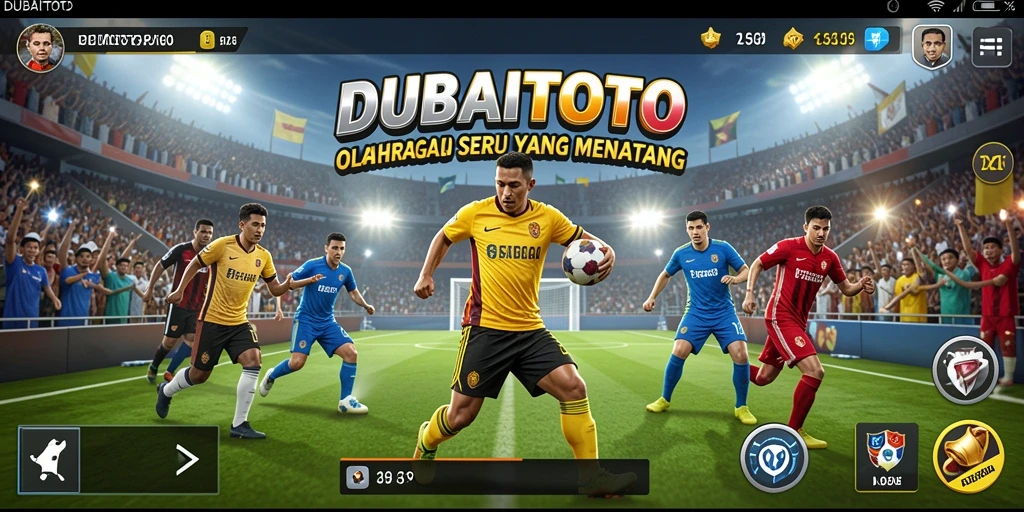 Screenshot DUBAITOTO menampilkan gameplay olahraga yang mendebarkan.