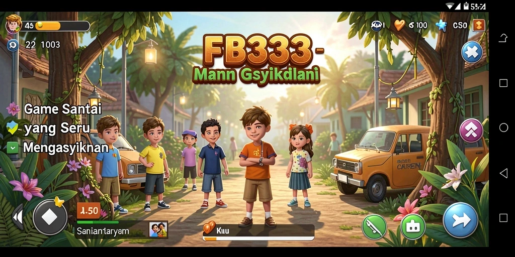 Gameplay FB333 yang seru dengan banyak level menarik.