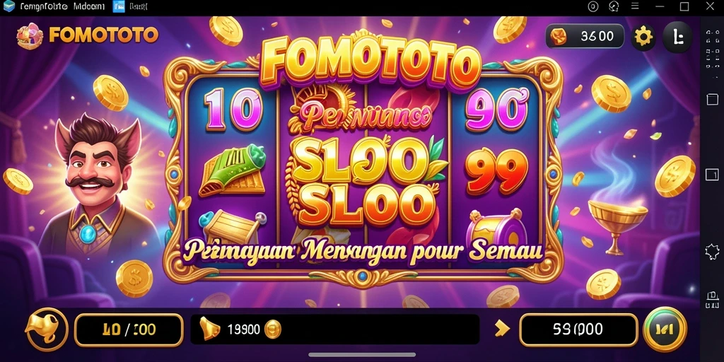 Tampilan gameplay Slot FOMOTOTO yang menarik dan penuh warna.
