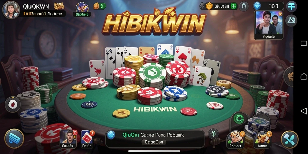Screenshot HIBIKWIN menampilkan action gameplay seru QiuQiu.