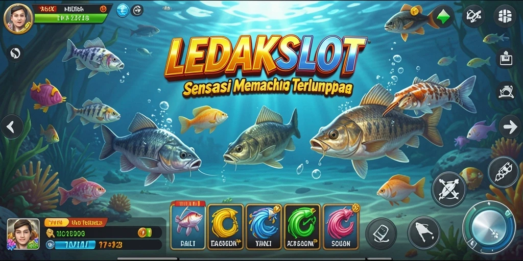 Tampilan gameplay LEDAKSLOT yang menakjubkan saat memancing.