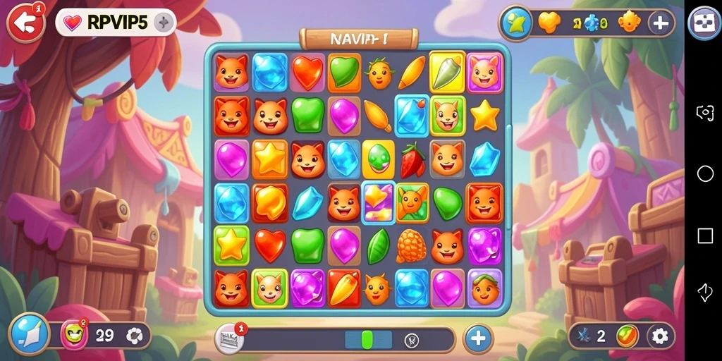 Tampilan gameplay RPVIP5 yang penuh warna dan seru.