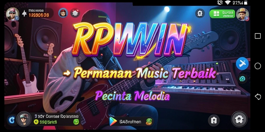 Tampilan gameplay RPWIN yang menarik dengan berbagai lagu.
