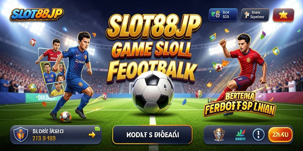 Tampilan gameplay SLOT88JP yang menarik dengan tema Football.