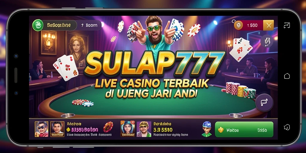 Tampilan gameplay menarik SULAP777 yang menghadirkan suasana kasino langsung.