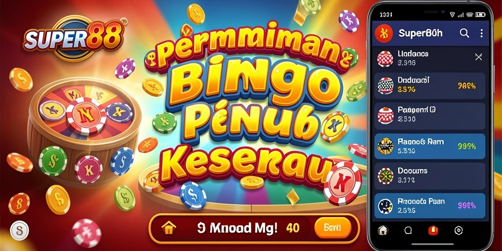 Tampilan gameplay dari <strong>SUPER88</strong> yang penuh warna dan keseruan bermain Bingo.