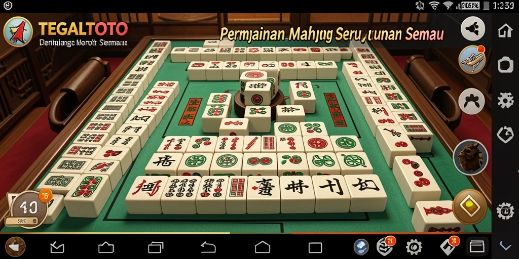 Tampilan gameplay TEGALTOTO yang menampilkan keseruan Mahjong.