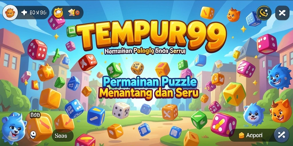Screenshot utama TEMPUR99 menampilkan gameplay puzzle yang seru dan menantang.