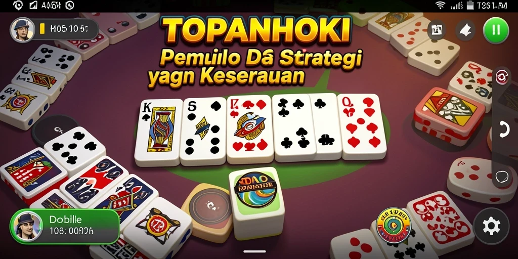 Tampilan menarik gameplay Domino di TOPANHOKI.