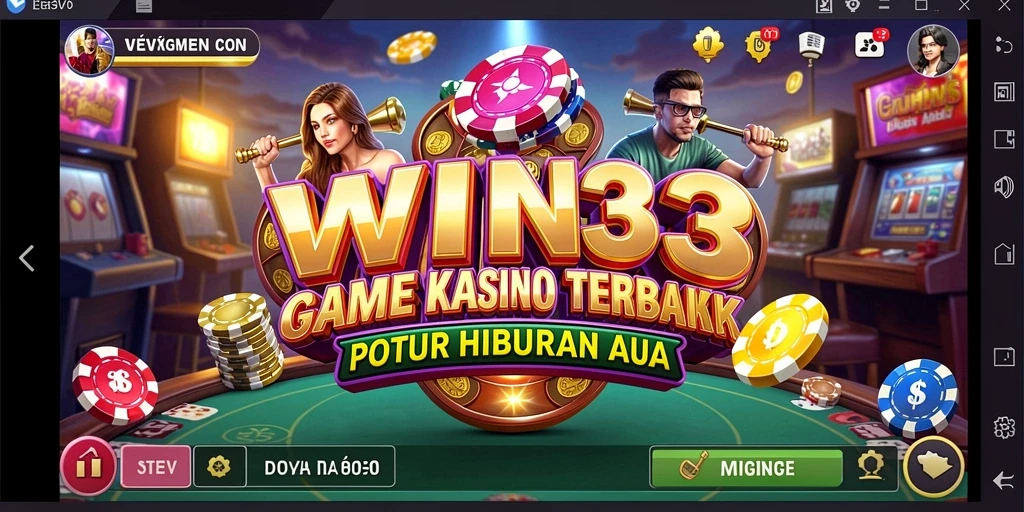 Tampilan gameplay seru di aplikasi Kasino WIN33.