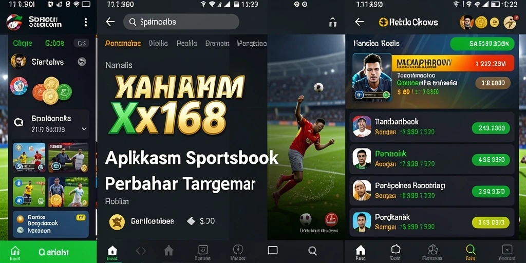 Screenshot utama X168 menunjukkan antarmuka taruhan olahraga yang menarik.